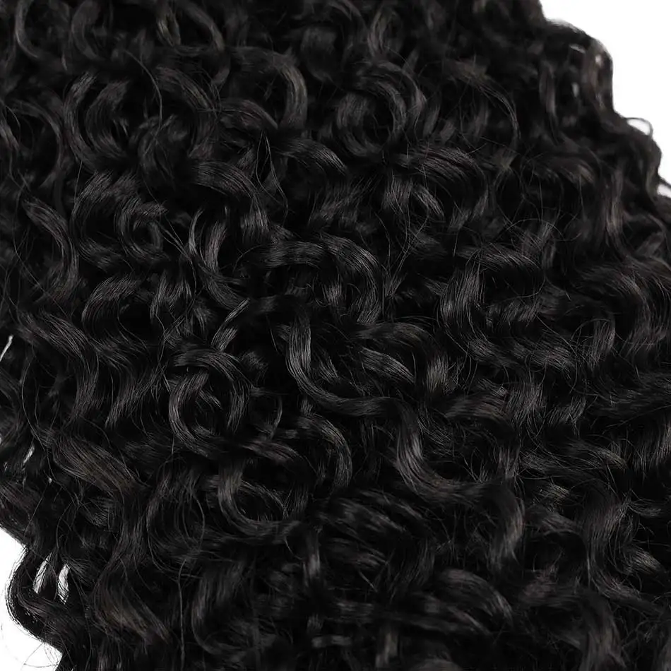 Meepo Synthetic Curly Hair Bundles Organic Fiber 60-70CM Fake Carnaval for Women Black Braiding