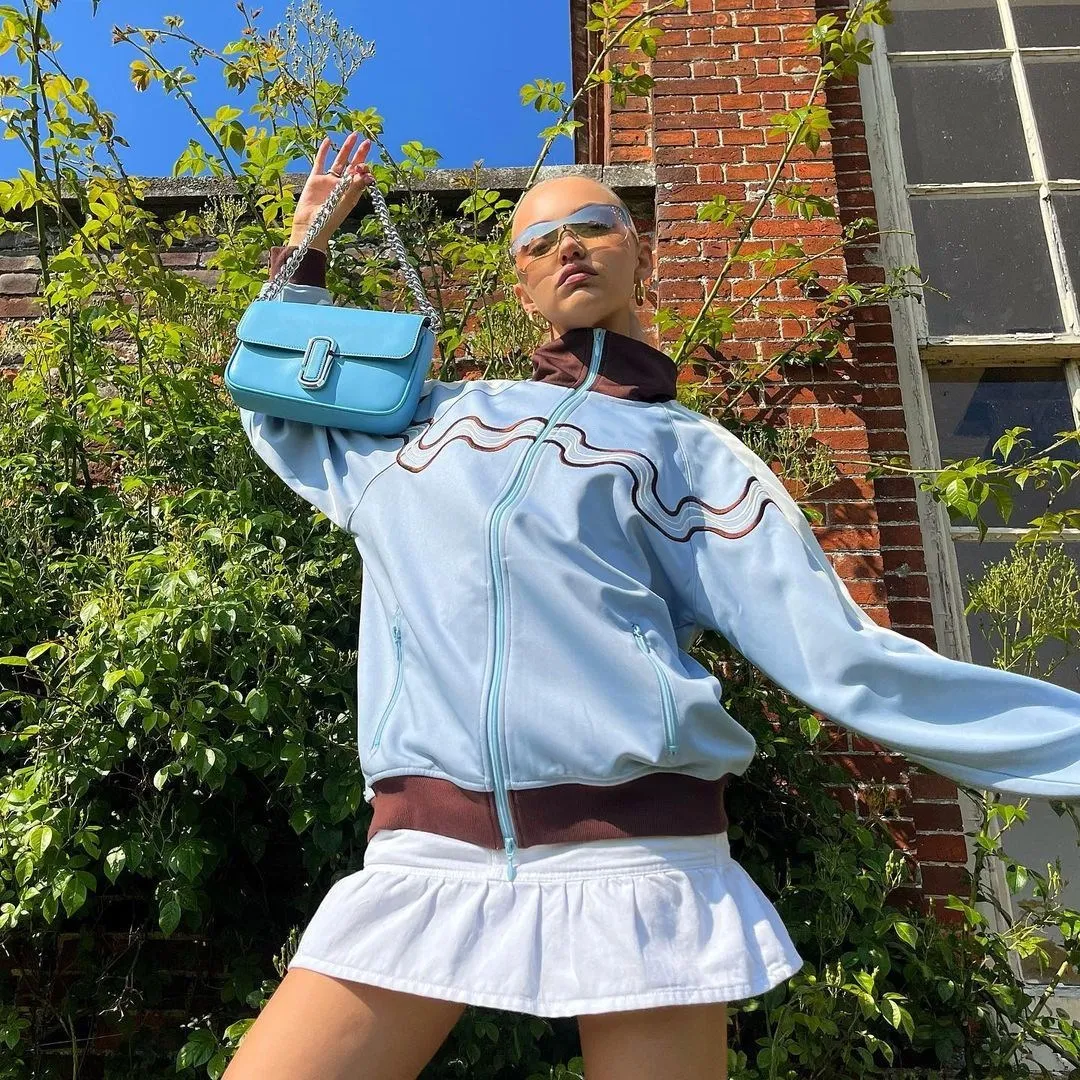 

y2k Harajuku Zip Up Women Letter Embroidery Hooded Sweatshirt Retro Oversized Long Sleeve Street Couple Y2K Jacket Tops Blouse