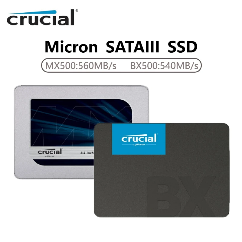 

Новый Внутренний твердотельный накопитель Crucial MX500 250 ГБ 500 ГБ 1 ТБ 2 ТБ 4 ТБ BX500 480G 3D NAND SATA3.0 SSD HDD жесткий диск для ноутбука