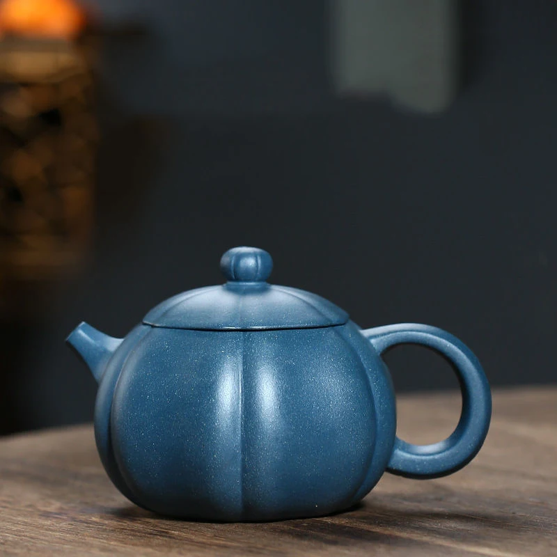 

270ml Chinese Style Yixing Xi Shi Teapot Genuine All Handmade Raw Ore Green Mud Teapot Household Purple Sand Tea Set Hole Filter