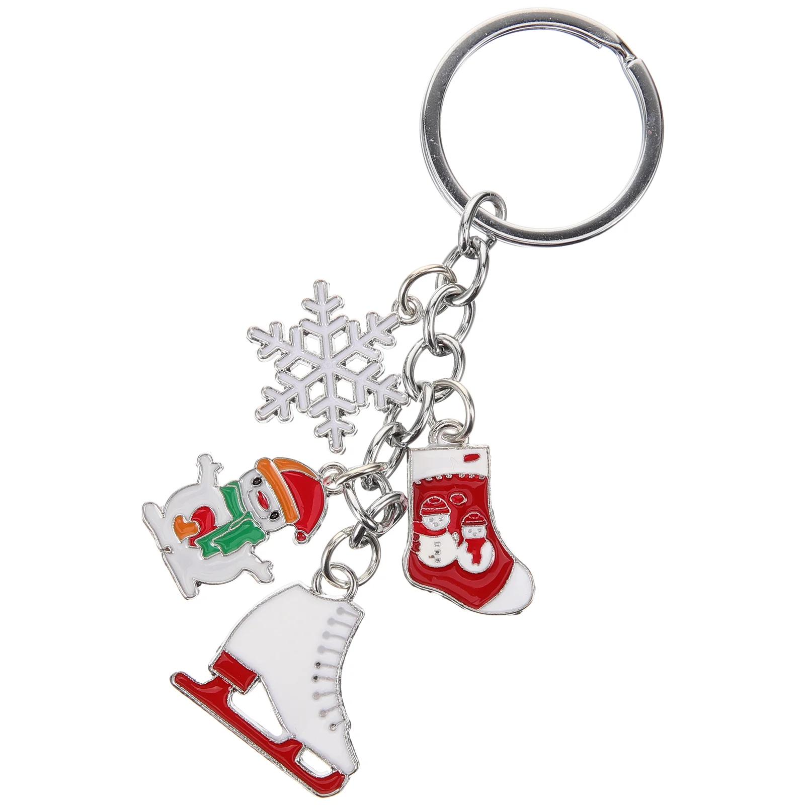 

Car Keychain Bag Pendant Purse Ring Christmas Theme Hanging Chain for Decoration