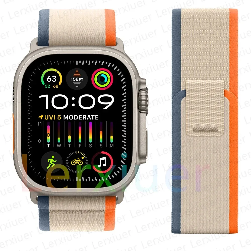Фото Trail Loop Для Apple Watch ultra 2 Ремешок 49 мм 44 мм 40 мм 45 мм 41 мм 42 мм 38 корреа браслет iWatch series 7 6 se 8 9 10 46 мм ремешки №4