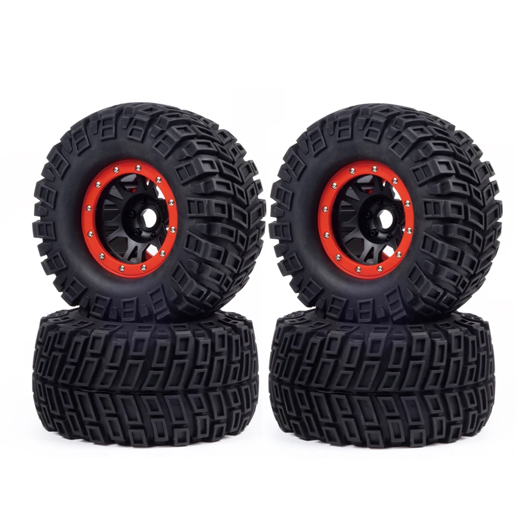 

2 шт. плоские дорожные шины с узором в елочку, Нескользящие шестигранные Легковесные колеса Beadlock, диски ступицы 1 10 1 8 RC Гусеничный грузовик