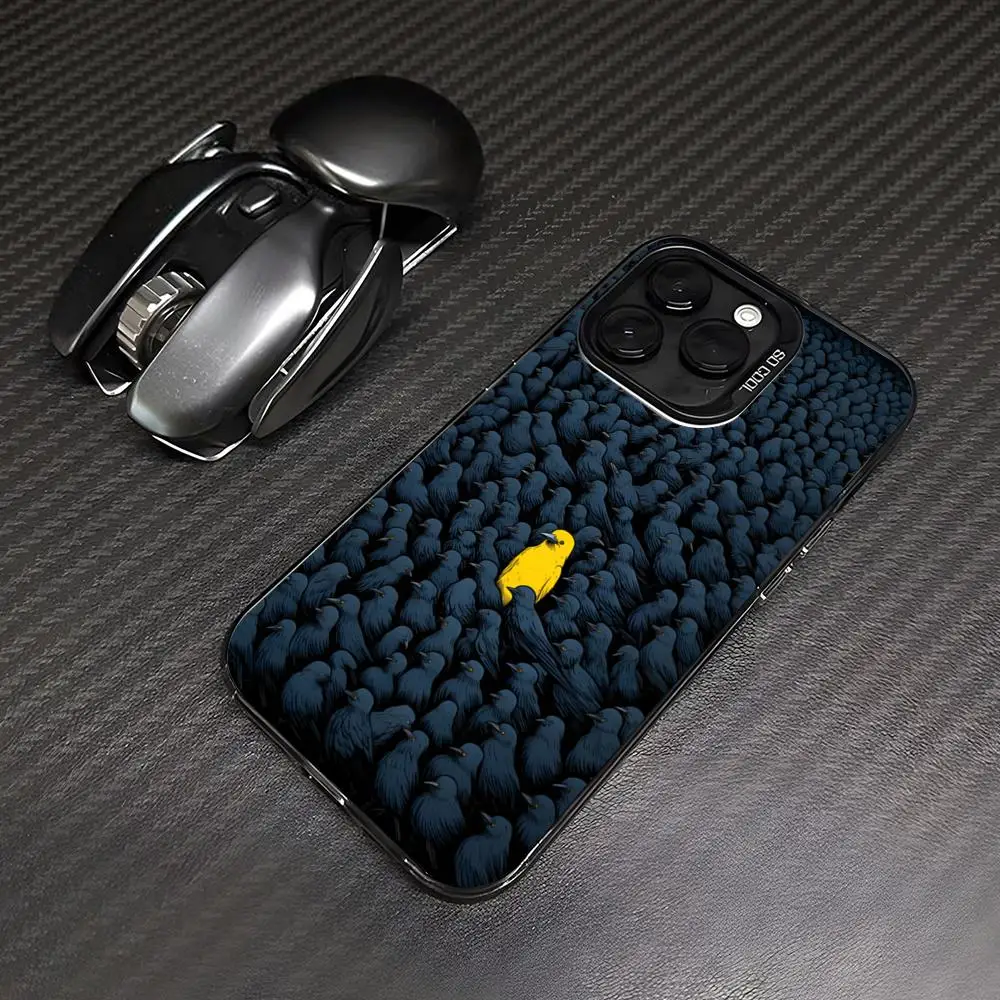 Фото Крутой чехол для телефона с забавным узором, серебристый корпус для iPhone 18, 17, 16, 15, 14, 13, 12, 11 Pro Max Plus №4