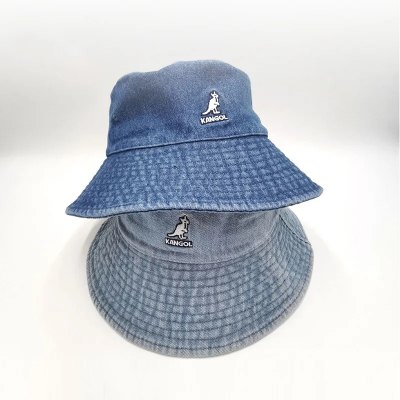 

Bucket Hats Retro Tide Kangaroo Embroidery Standard Spring and Summer Men's and Women's Cowboy Fisherman Hats Panama Sun Hats