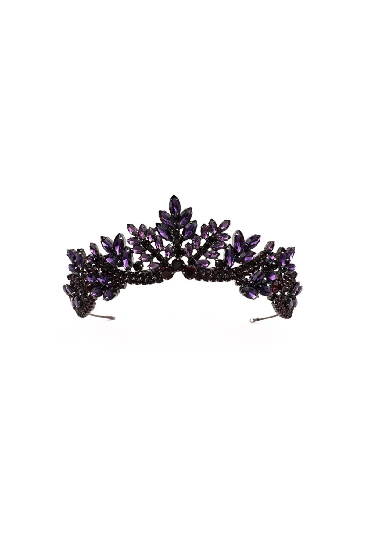 

Crystal Cubic Zirconia Kına Crown-Purple VR-01 Charming Bridal Crown wedding Hair Accessories for 2022 Marriage