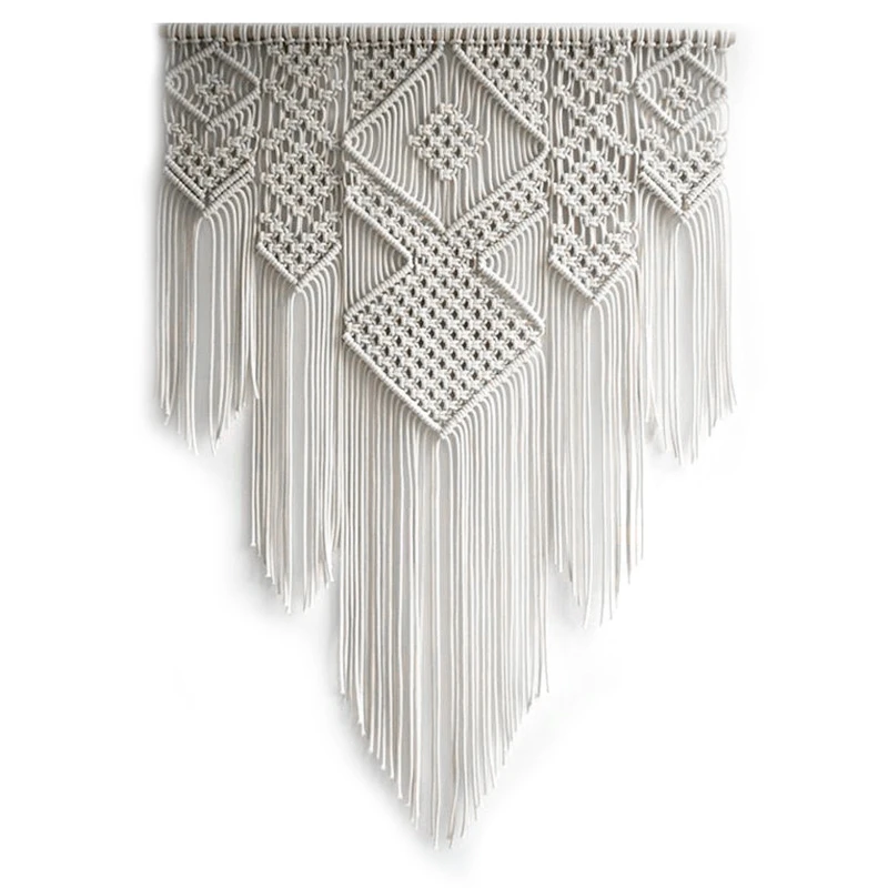 

Macrame Bohemian Tapestry Wall Hanging Chic Geometric Art Handicrafts Woven Tapestry For Home Living Room Decoration