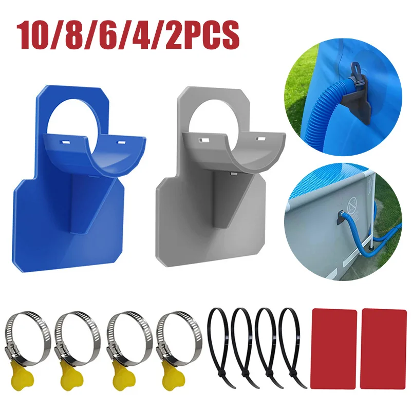 

Plastic Swimming Pool Pipe Fixing Holder Supports Intex Above Ground Pool 30-38mm Hose Outlet Mount Bracket Cable Tie Fix Clamp