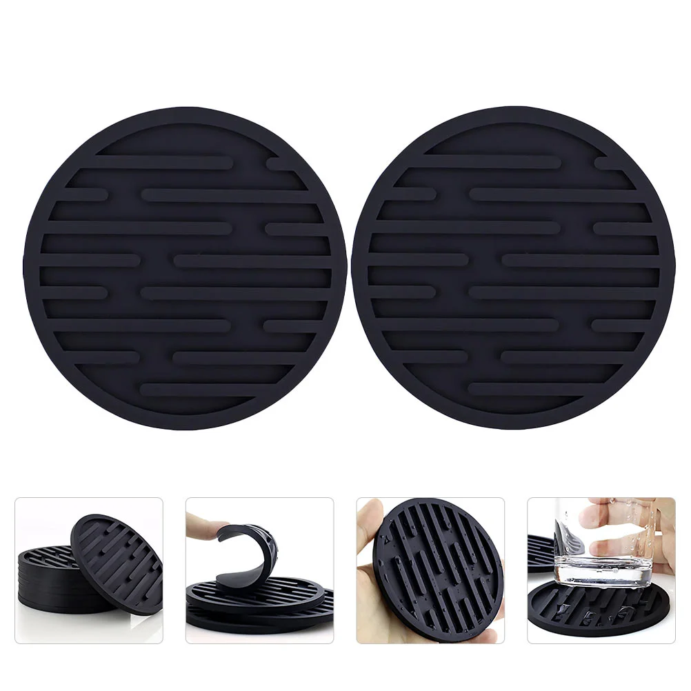 

Coasters Coaster Cup Mats Drink Mat Silicone Round Place Pot Heat Drinks Drinking Decorative Tea Table Insulated Pads Silica