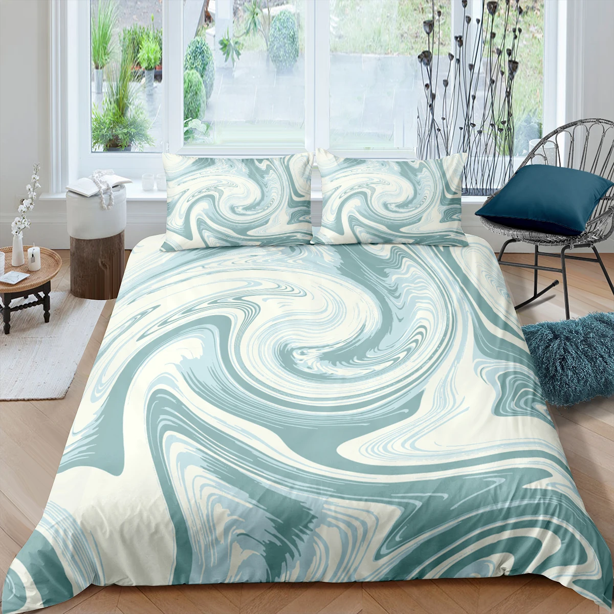 

3D Abstract Pattern Bedding Set Marble Texture Quilt Cover 2/3pcs 200x200 Full Queen Size Boys Girls Bedding Bed Linen(NO Sheet)