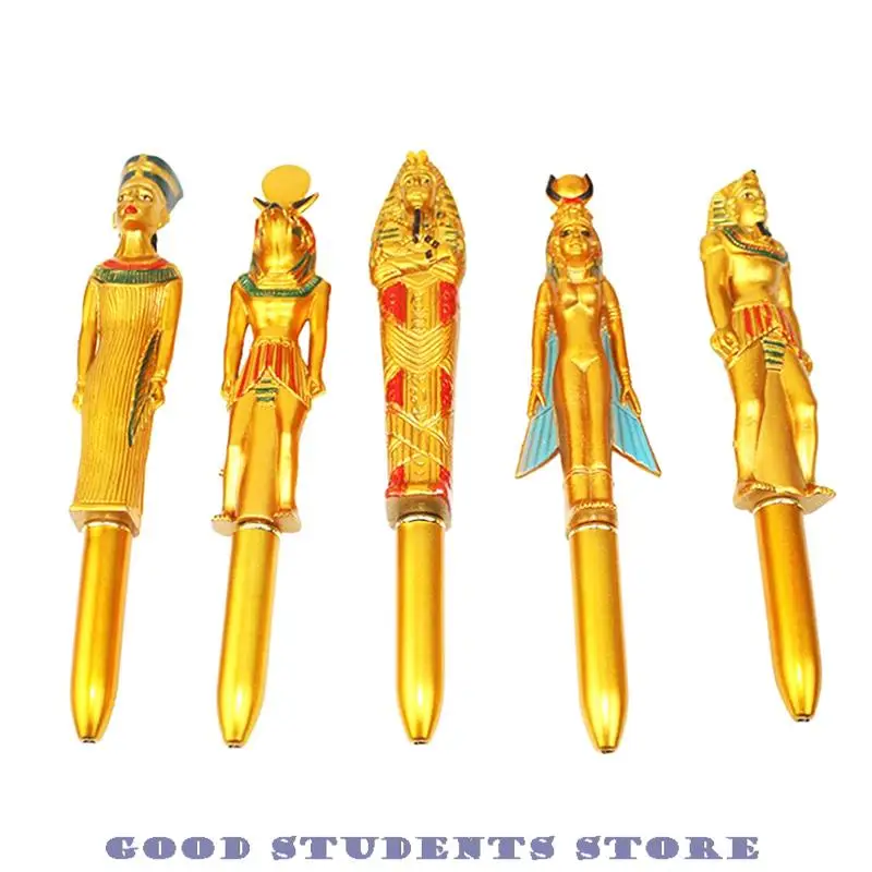 

Египетская шариковая ручка фараона с синими чернилами Горячее тиснение для мам