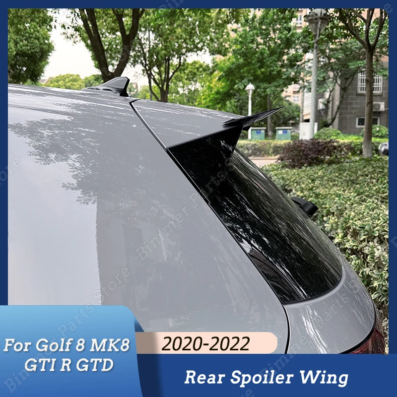 

For VW Golf 8 MK8 GTI R GTD Car Rear Roof Spoiler Wing Rear Trunk Splitter Diffuser Gloss Black Body Kit 2020 2021 2022 Tuning