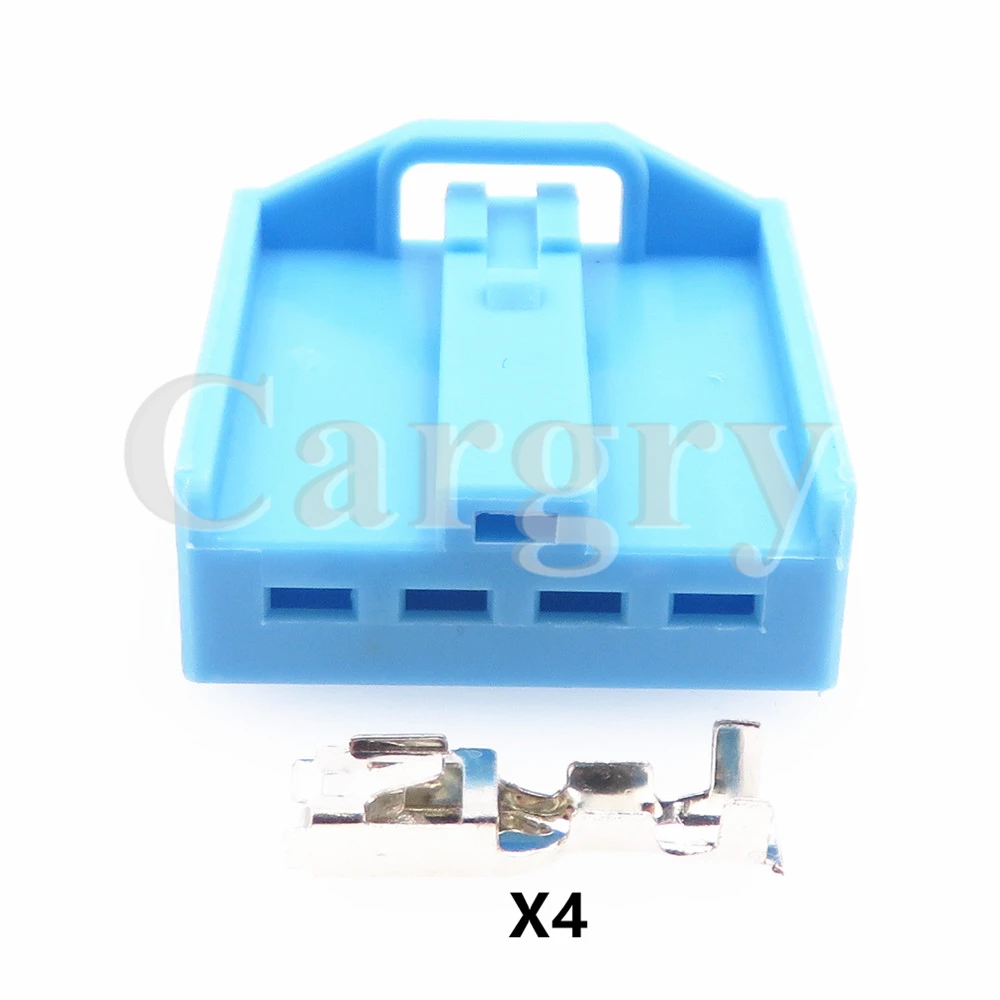 

1 комплект 4P 1719093-3 B автомобильный низкочастотный динамик, негерметичный разъем, синяя автомобильная проводка, автозапчасти для замены штепсельной вилки