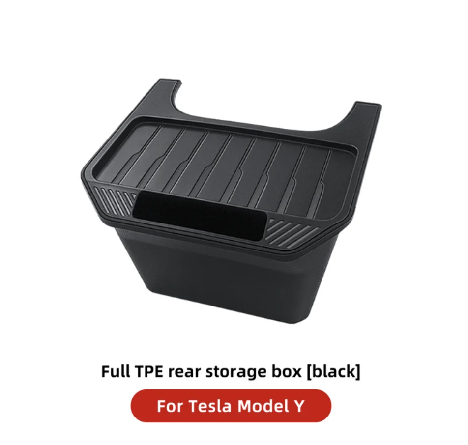 

Корзина для мусора Tesla модели Y, задняя фреза из ТПЭ, корзина для Tesla 2021-2023, аксессуары для интерьера автомобиля