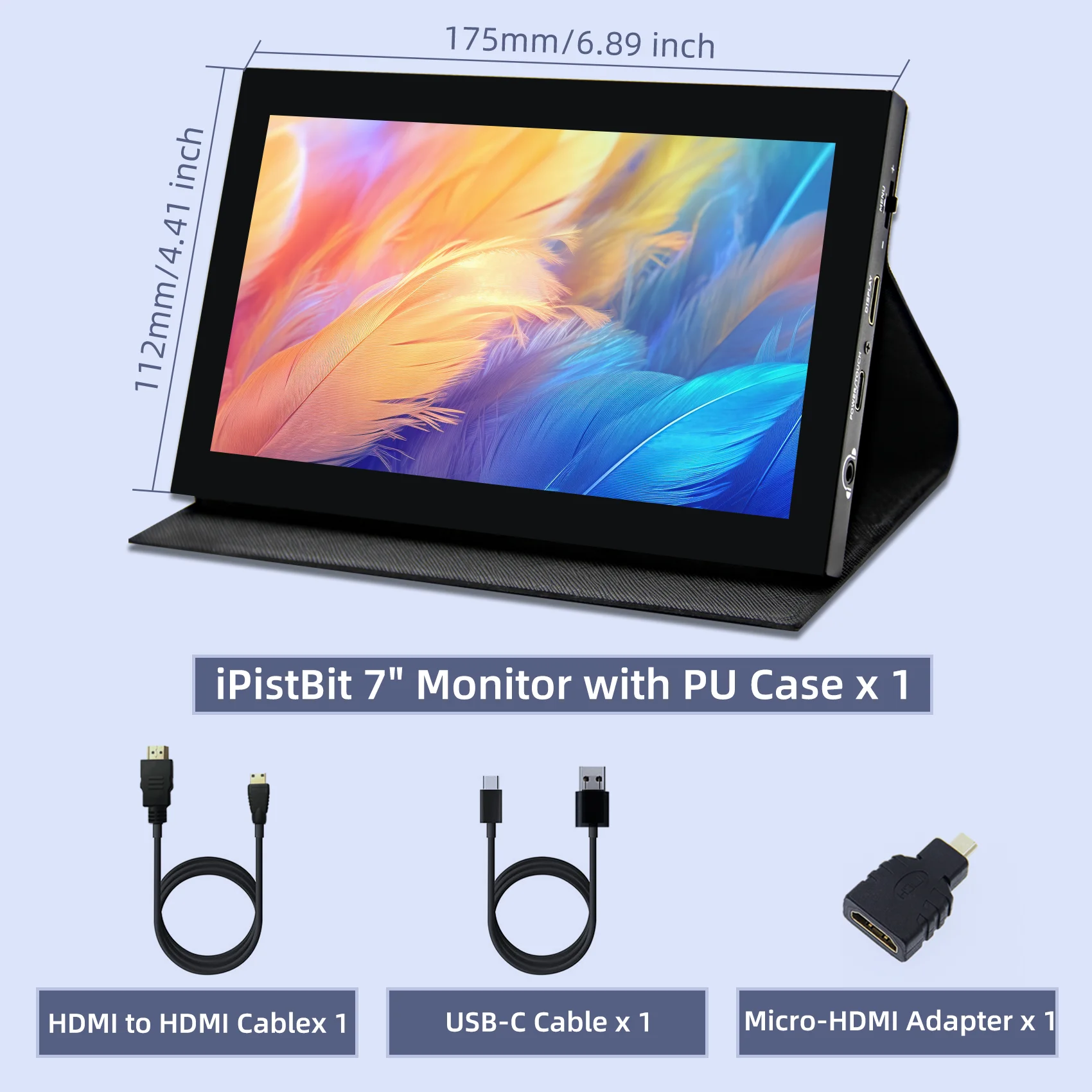 7-дюймовый емкостный сенсорный экран 1024*600 IPS LCD ПК Внешний экран с фотодержателем для Raspberry Pi Orange Pi (art.: 3920c86aba01f) - 3920c86aba01f