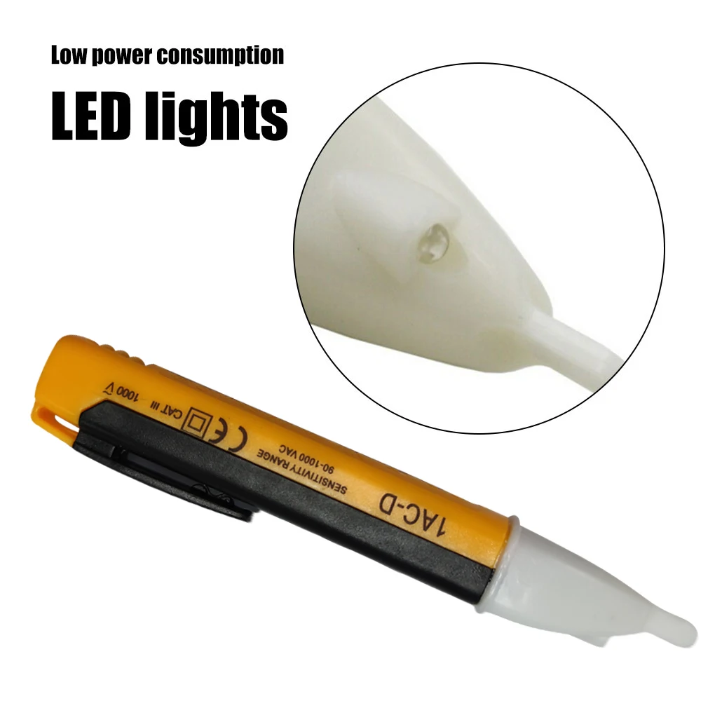 

Electricity Test Pencil Non-contact LED Working Light Portable Tester Pen for Alternating Current 90V-1000V