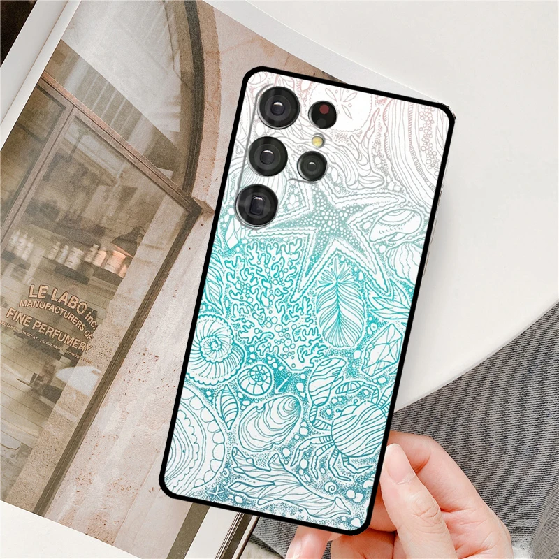 Фото Чехол для телефона Seashell Shell Sea Art для Samsung Galaxy S25 Ultra S9 S10 S20 S22 S21 Plus S23 FE S24 Ultra Full Cover №2