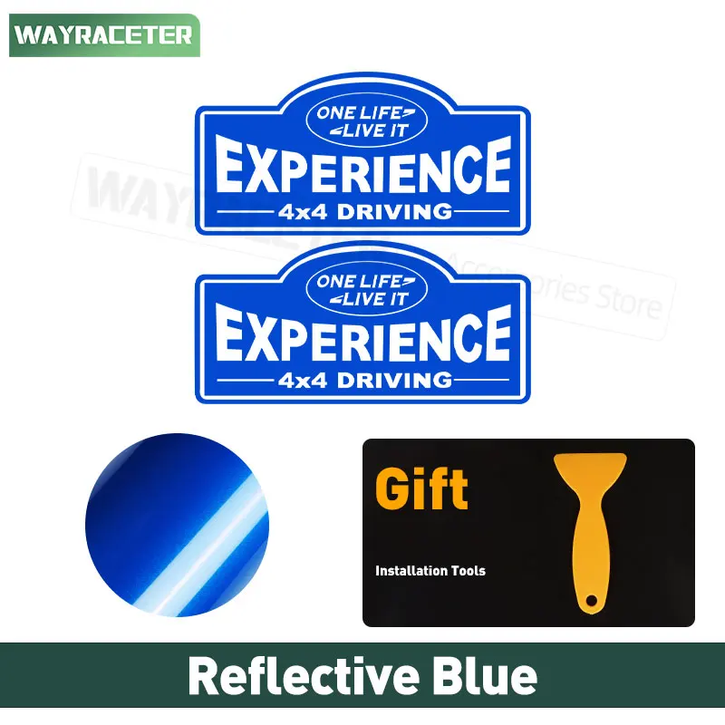 

2 шт., светоотражающая виниловая наклейка One Life Live It 4X 4 для Land Rover Defender 90 110 130 L663 2020 2021 2022 2023 2024