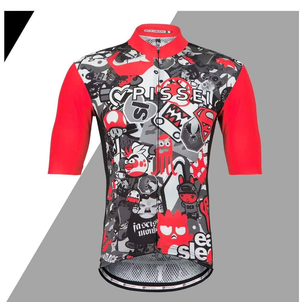 

Велосипедный Топ PISSEI с коротким рукавом, летняя мужская рубашка, быстрая одежда для занятий спортом на открытом воздухе, велосипедная Джерси для горного велосипеда, Uci maillot ciclismo