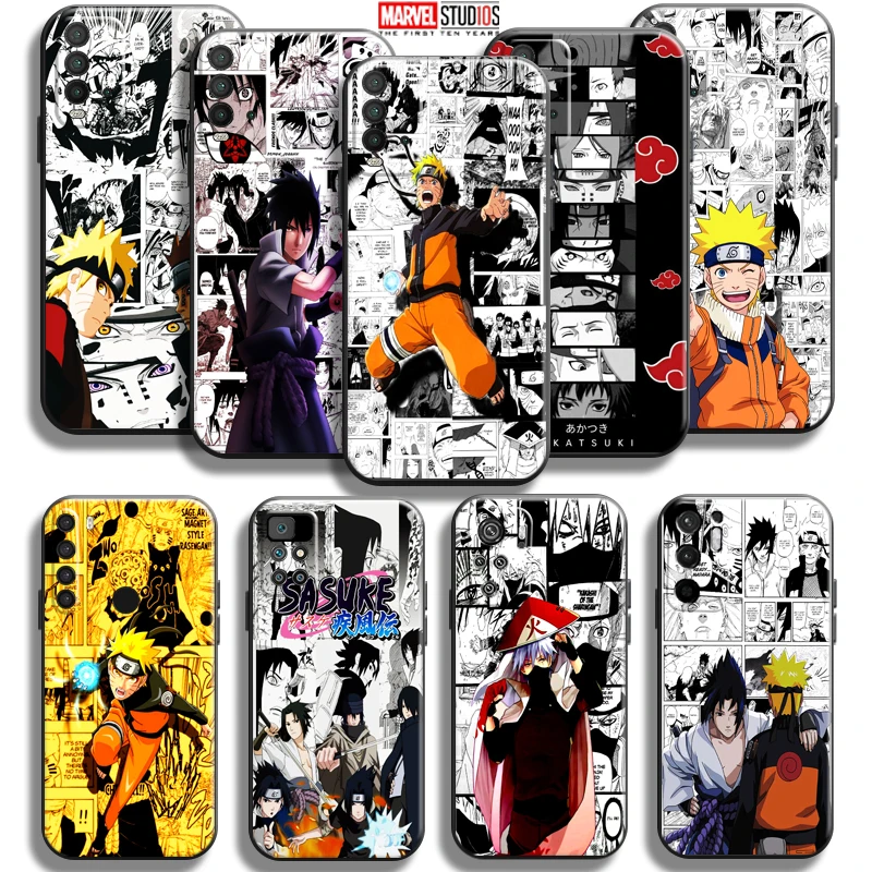 

Naruto Akatsuki Comics Phone Case For Xiaomi Poco X3 PRO NFC X3 GT POCO M3 M3 Pro 5G F3 GT Liquid Silicon Soft Funda Coque