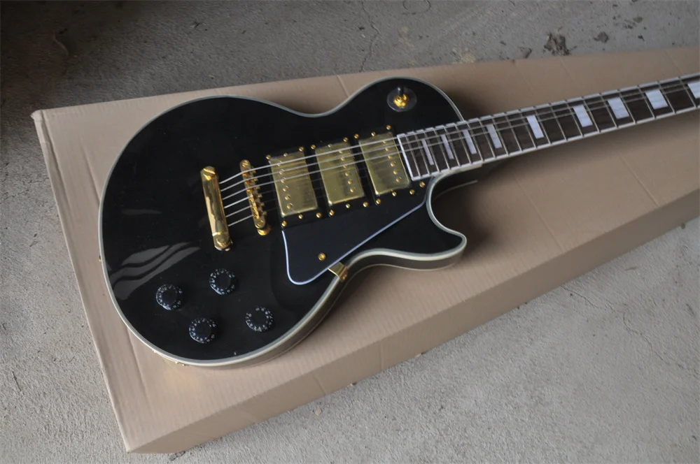 

LP Custom Electric Guitar Three Pickups Rosewood Fingerboard Mahogany Body Free Shipping in stock 202237