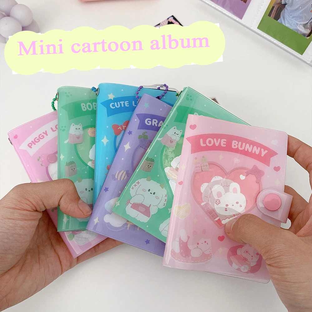 

Cute Cartoon Bear Photo Album 3 Inch Photocard Holder Kpop Idols Cards Collect Book 16 Pockets Mini Instax Photos Photos Album