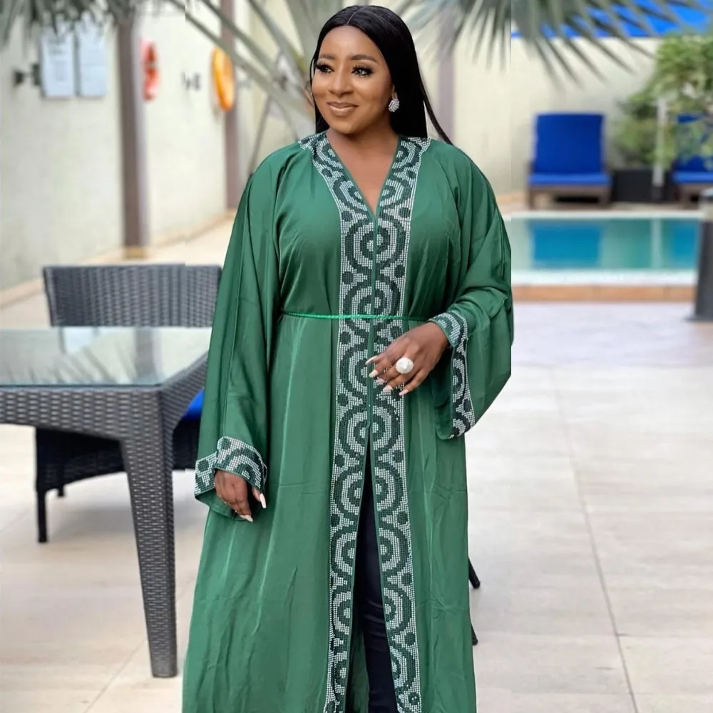 

Sequins African Dresses For Women 2022 Africa Clothing Muslim Long Dress High Quality Fashion African Maxi Dress For Lady Abaya