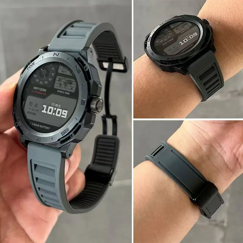 Магнитный ремешок для часов Huawei GT Cyber с чехлом силиконовый HUAWEI Watch cyber Woman Man Sport Correa