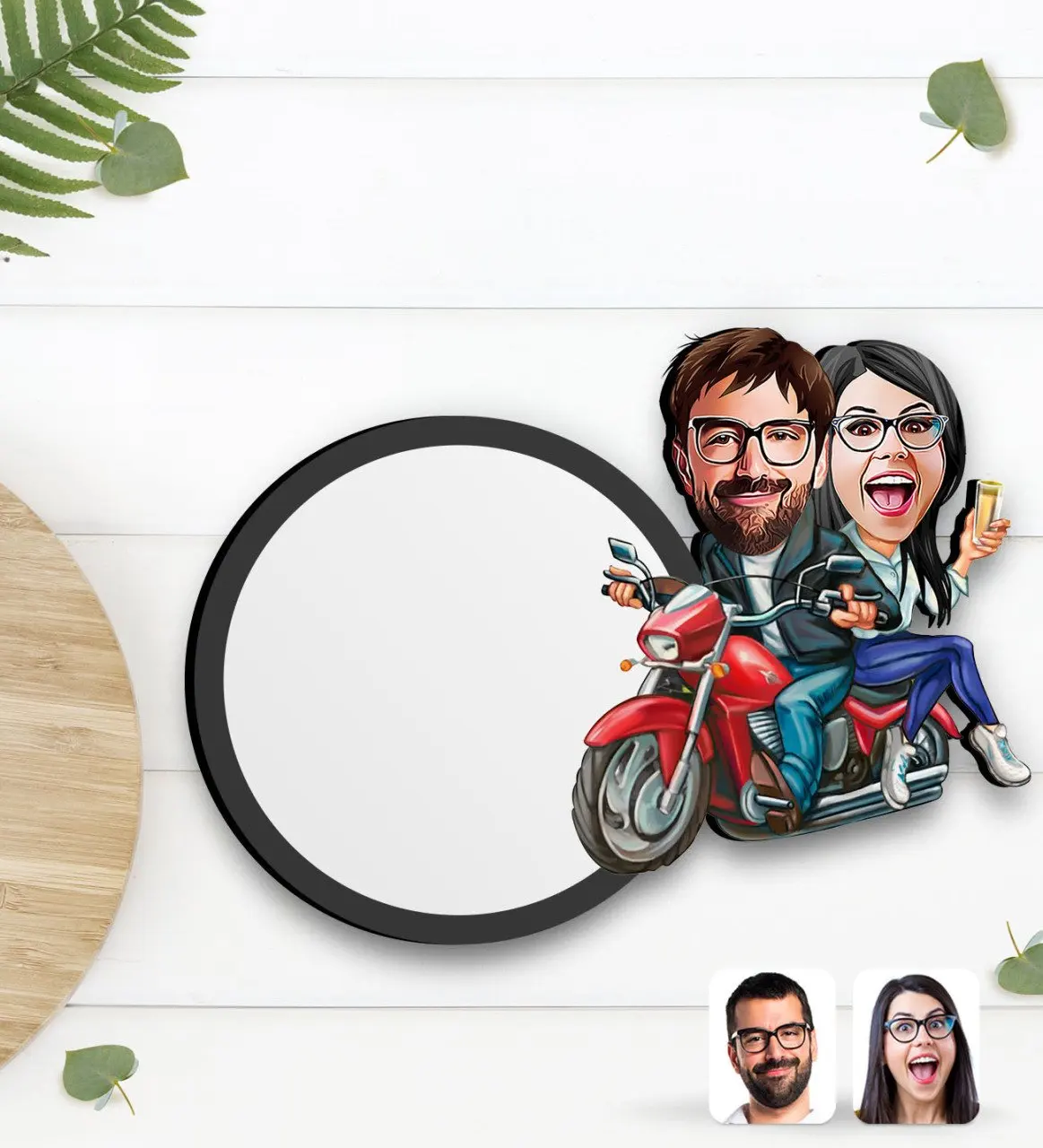 

Персонализированная карикатура по Дню Святого Валентина, деревянная чашка, altlığ