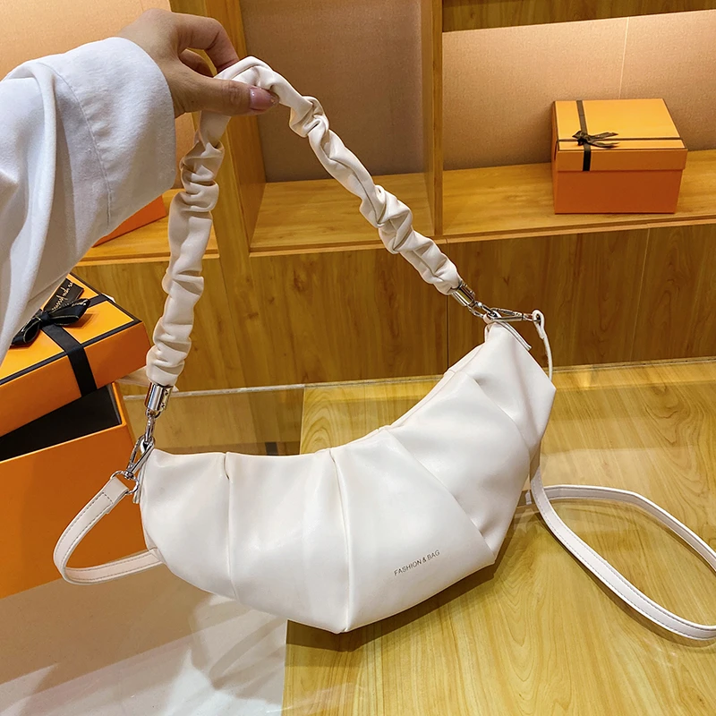 

Fashion Commuter Shoulder Bag Dumplings type Leather Handbags Sense of luxury Fold Lady Armpit Bags Designer Woman Crossbody Bag