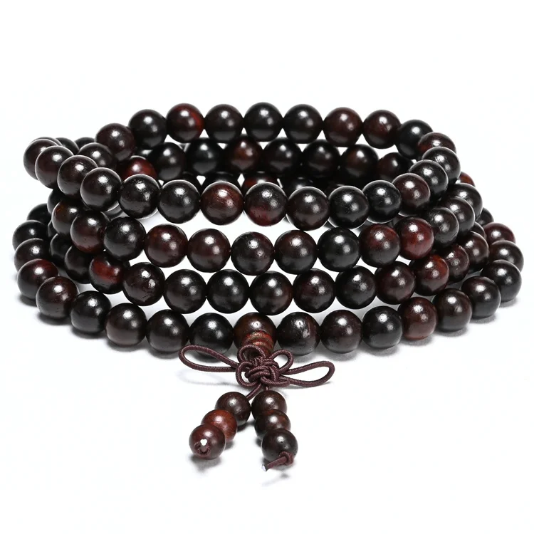 

6/8mm Natural Log Color Red Sour Branch Bracelet 108 Buddhist Meditation Beads Women's Yoga Rosary Beads Buddha Beads Jewelry