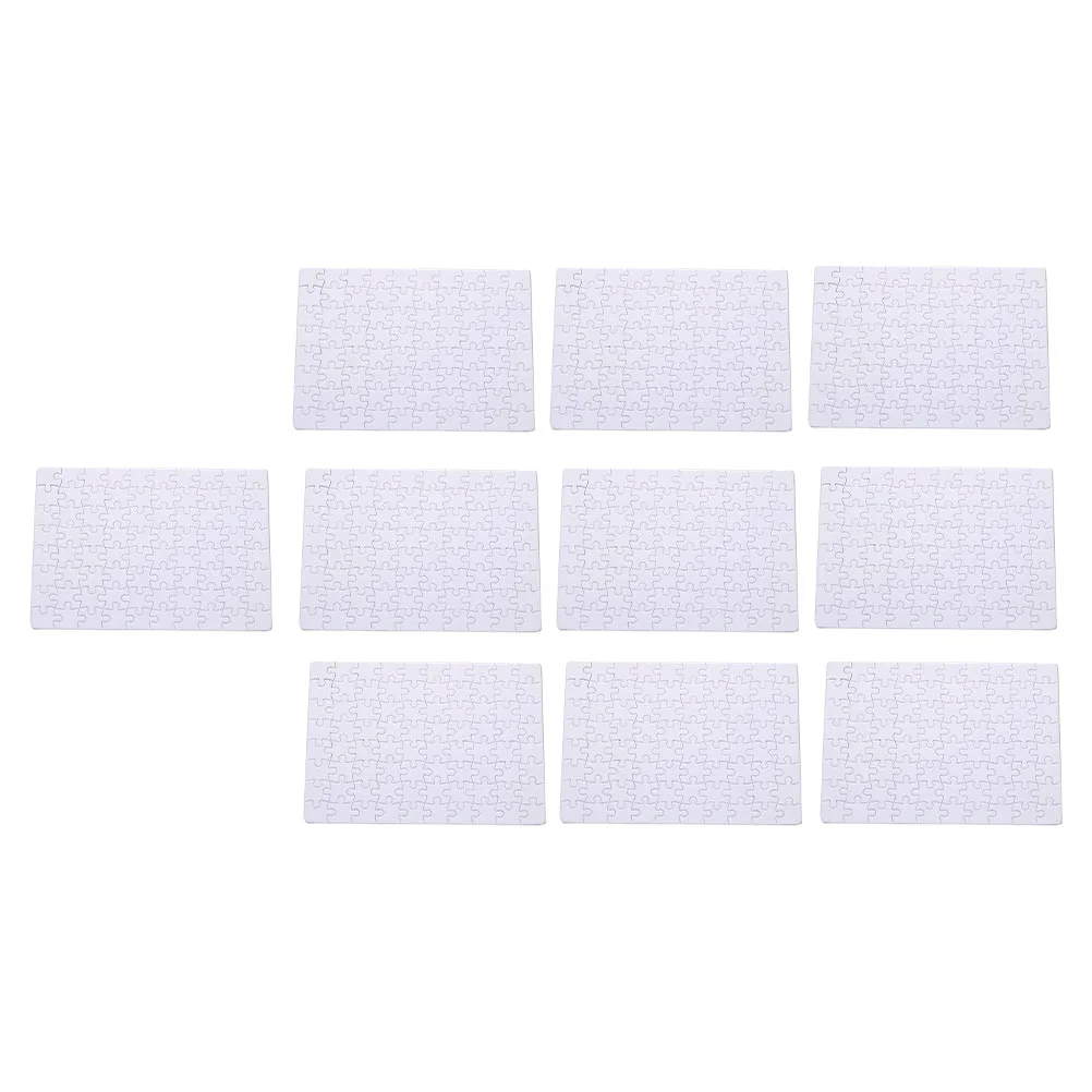 

10 Sheets DIY Blank Sublimation Puzzle Heat Transfer Puzzle DIY Blank Jigsaw Puzzles
