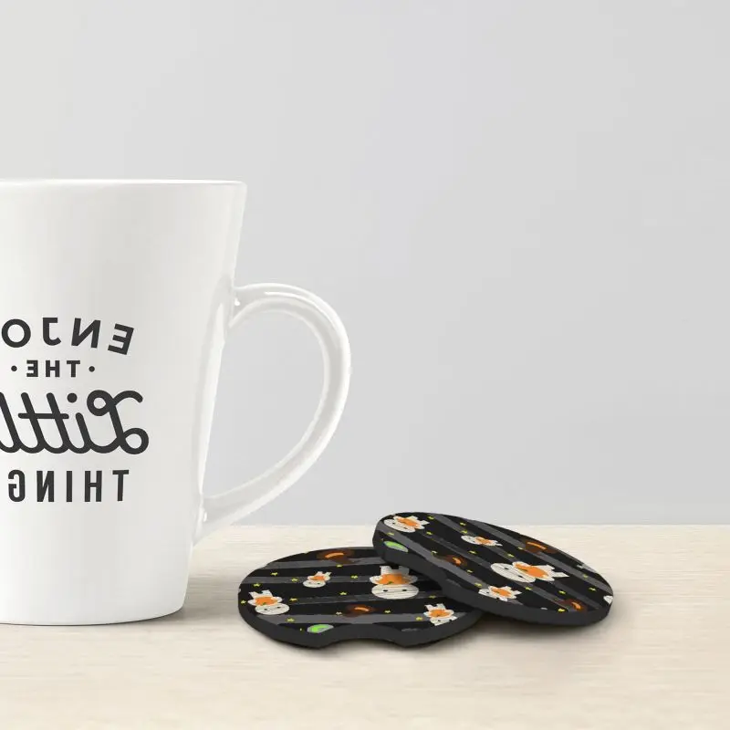 Подставки для автомобиля на Хэллоуин-tema нескользящий коврик подставка чашки