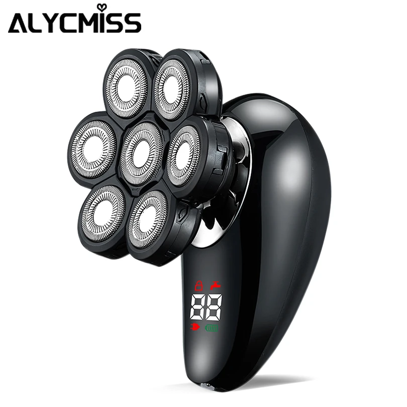 

Мужская электрическая бритва, Беспроводная Машинка для стрижки бороды, бритва для бороды с Лысой, бороды, триммер для бороды, машинка для бритья волос на лице, для влажного/Сухого использования