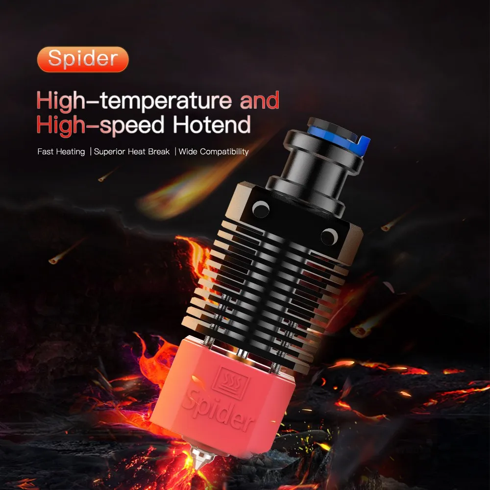 Creality Spider высокотемпературный и высокоскоростной Hotend износостойкое сопло
