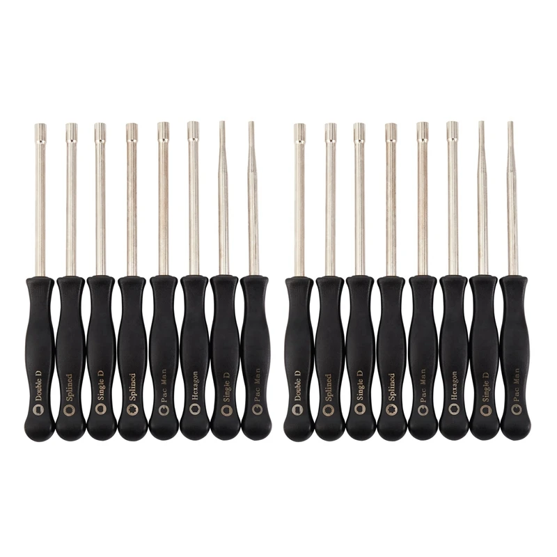 

AT14 16 Pcs Screwdriver Carburetor Adjustment Tool Single D Double D Hexagon Hex Socket Kit Set