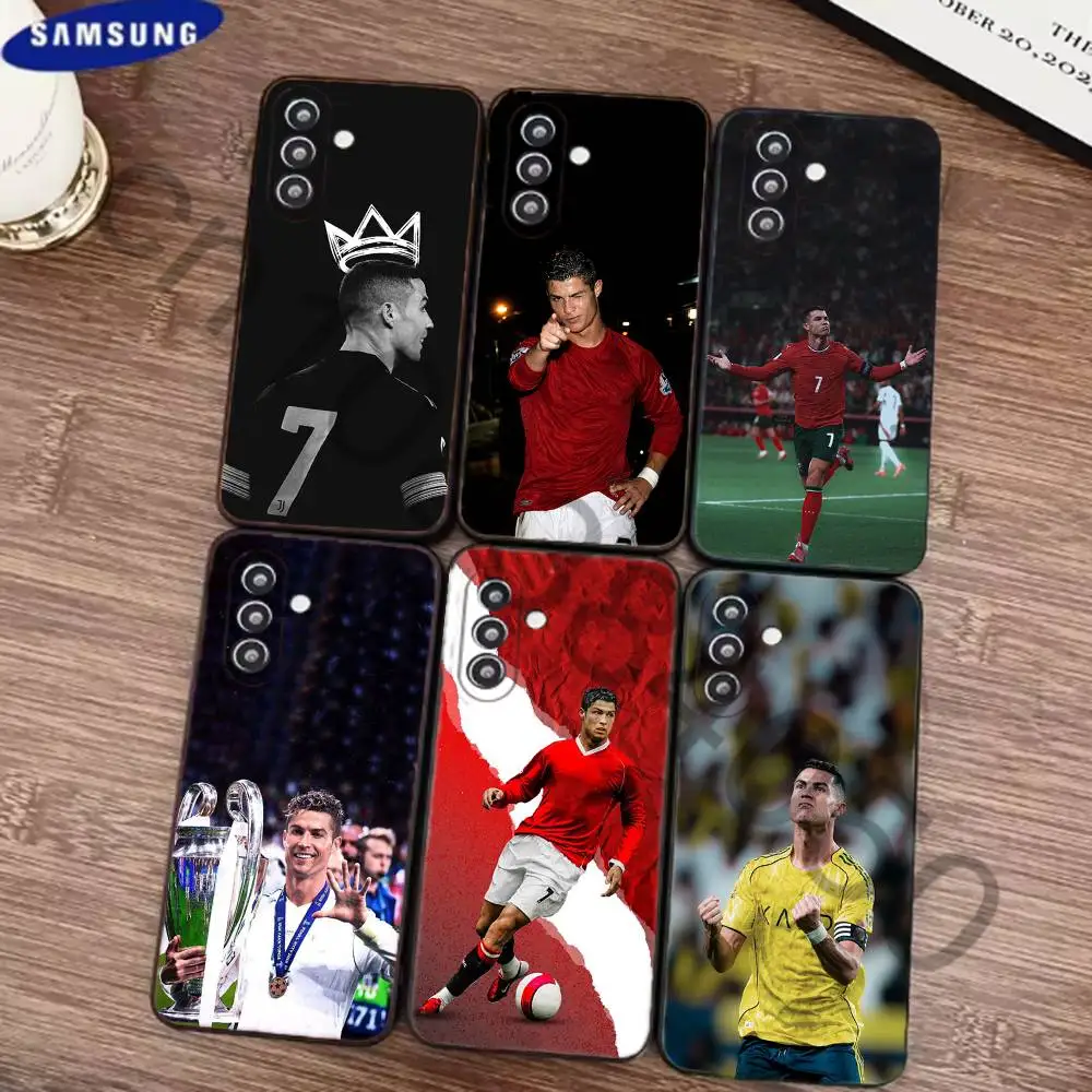 Фото Чехол для телефона Football R-RoNalDo-ES CR7 для Samsung Galaxy S21 22 23 Ultra Plus S24 25 26 FE Lite, защитный чехол из ТПУ №1