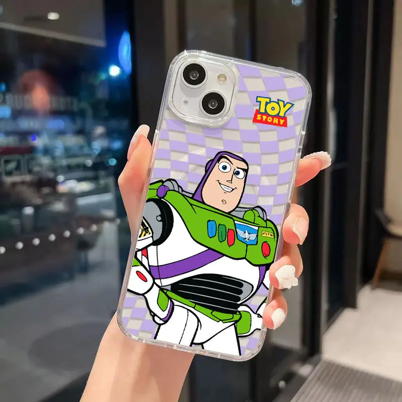 Cartoon Toy Story Woody Magsafe Magnetic Phone Case for Samsung Galaxy S25 S24 S23 S22 S21 S20 FE Plus Ultra 5G Soft Clear Cover