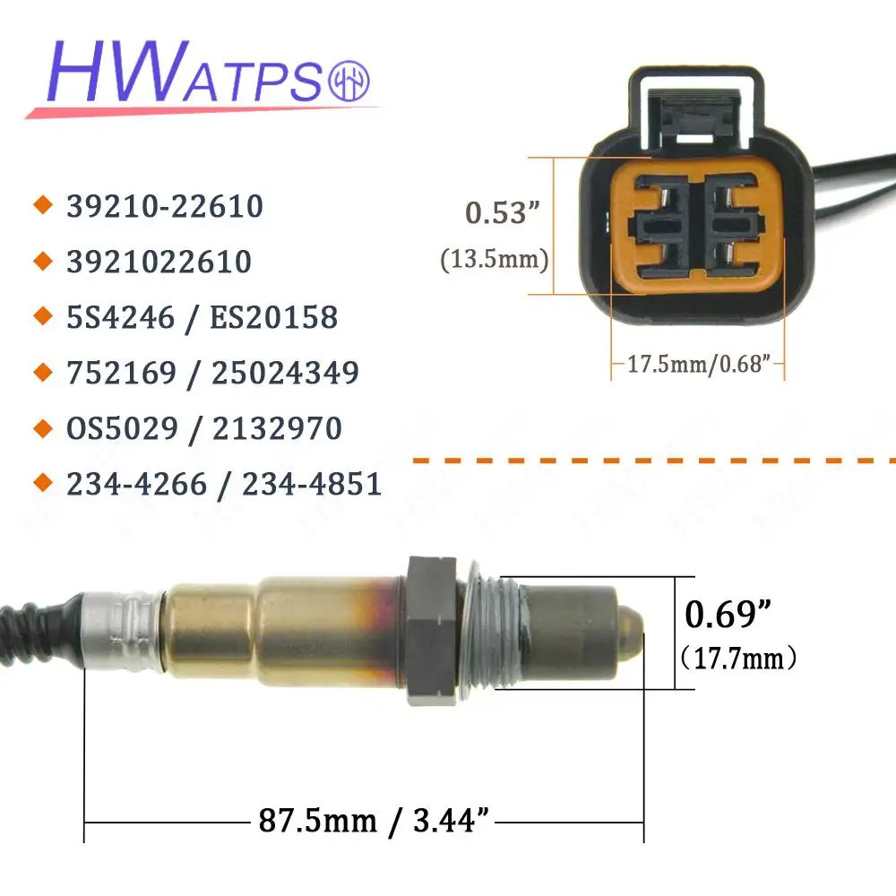 Фото 39210-22610 3921022610   Датчик кислорода для Hyundai Accent Elantra i30 Trajet Tucson для Kia Rio Cee'd Cerato O2 Lambda Probe №2