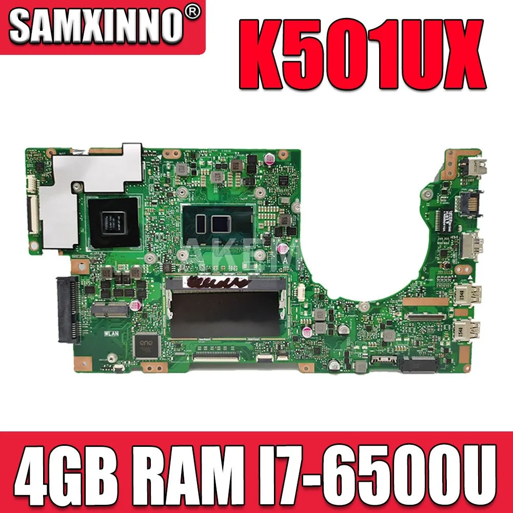 

SAMXINNO K501UX Laptop motherboard for ASUS K501UX K501UB mainboard 90MB0A60-R00010 W/ DDR3 4GB I7-6500U GTX950M