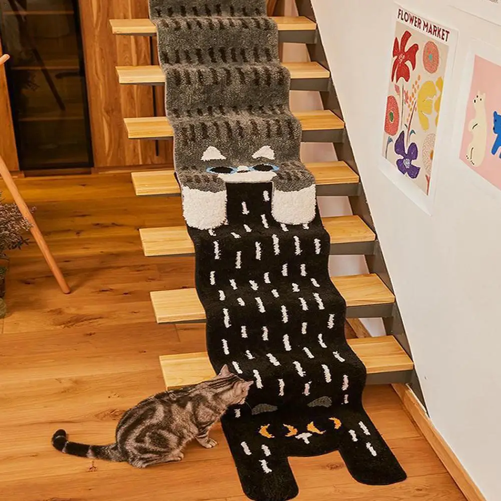 

Long Cat Rug Fluffy Cartoon Mat Cute Rugged Doormat Carpet Irregular Cat Shaggy Long Mat Carpet Ffloor Kawaii Mats Cartoon G9R9