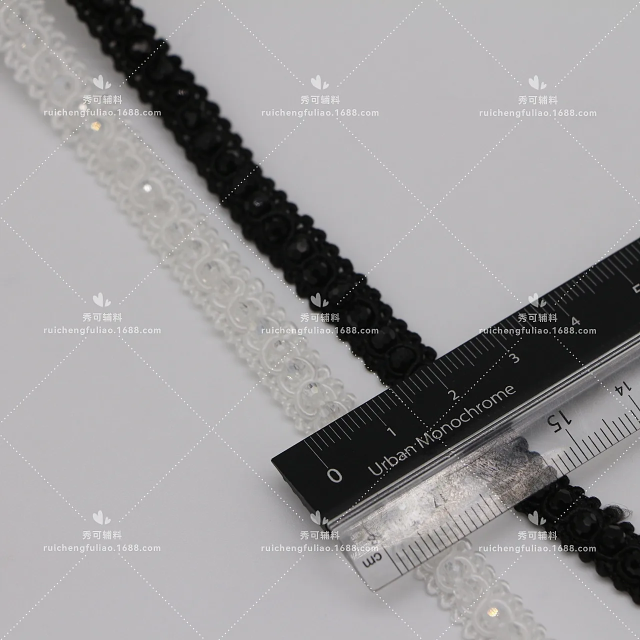 Черно-белая бусина для ногтей ручной работы хрустальная лента 8-образная