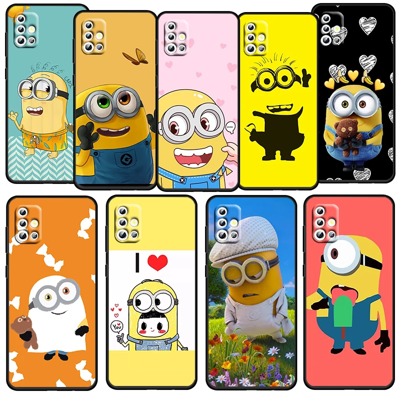 

Anime Boy Minions Stewart For Samsung Galaxy A52S A72 A71 A52 A51 A12 A32 A21S 4G 5G Fundas Soft TPU Black Phone Case Capa Coque