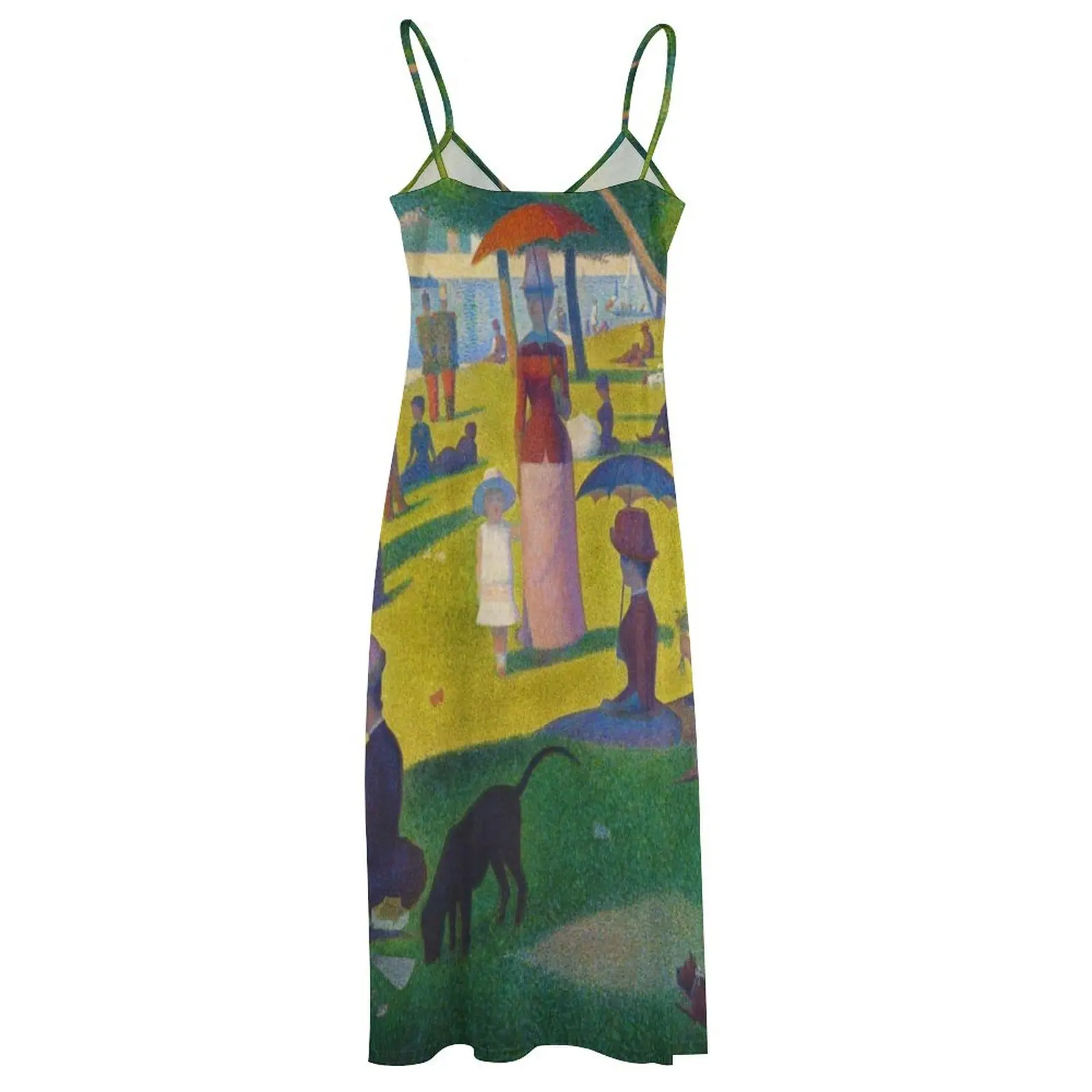 Georges Seurat A Sunday Послеобеденный остров La Grande Jatte Платье без рукавов женские модные