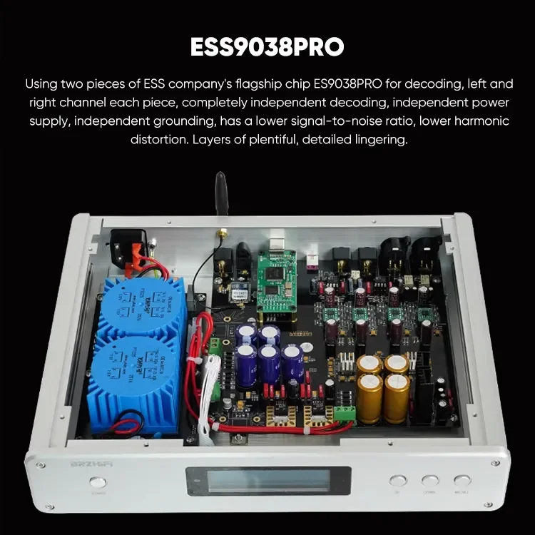 BRZHIFI домашняя музыкальная система Hi-Fi DC300-2 двухъядерный декодер ES9038pro BT 5 0 пульт