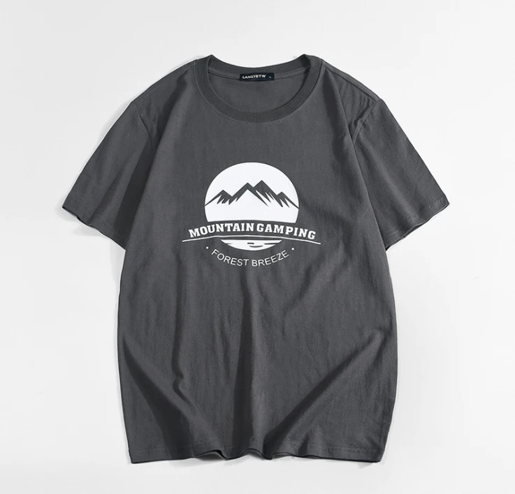 

American and European pop Solid color cotton sports short sleeve round neck advertising custom logo cultural VE24