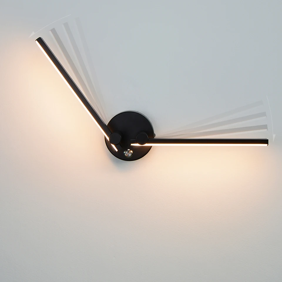 

Настенные светодиодсветодиодный лампы в скандинавском стиле для помещений, зеркальный передний светильник с выключателем, настенное бра д...