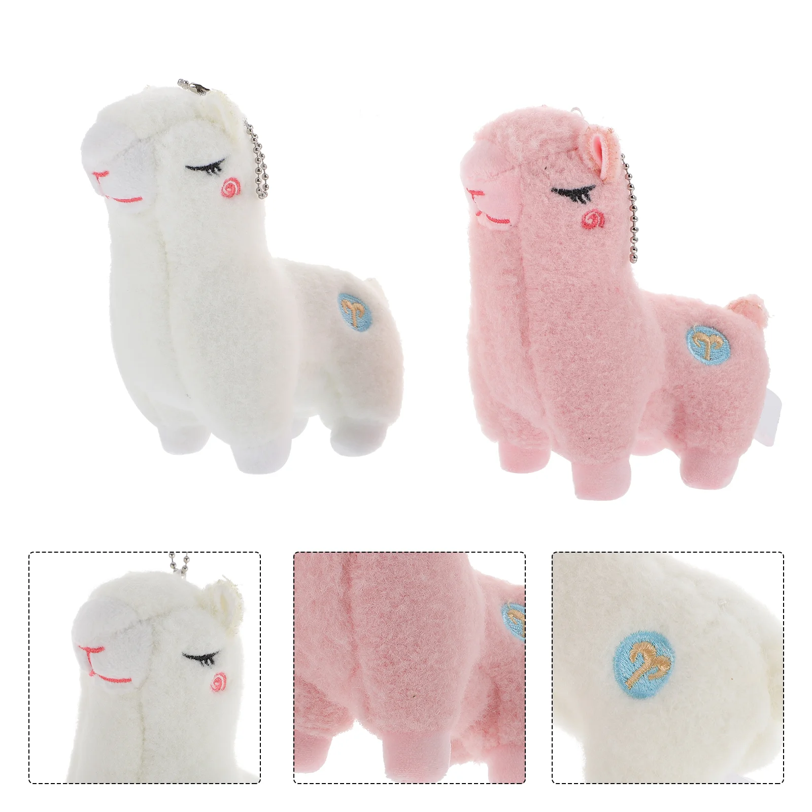 

2Pcs Multipurpose Funny Backpack Alpaca Plush Key Ring Charm Plush Key Chain Pendant Llama Stuffed Animal Bag Hanging Decor