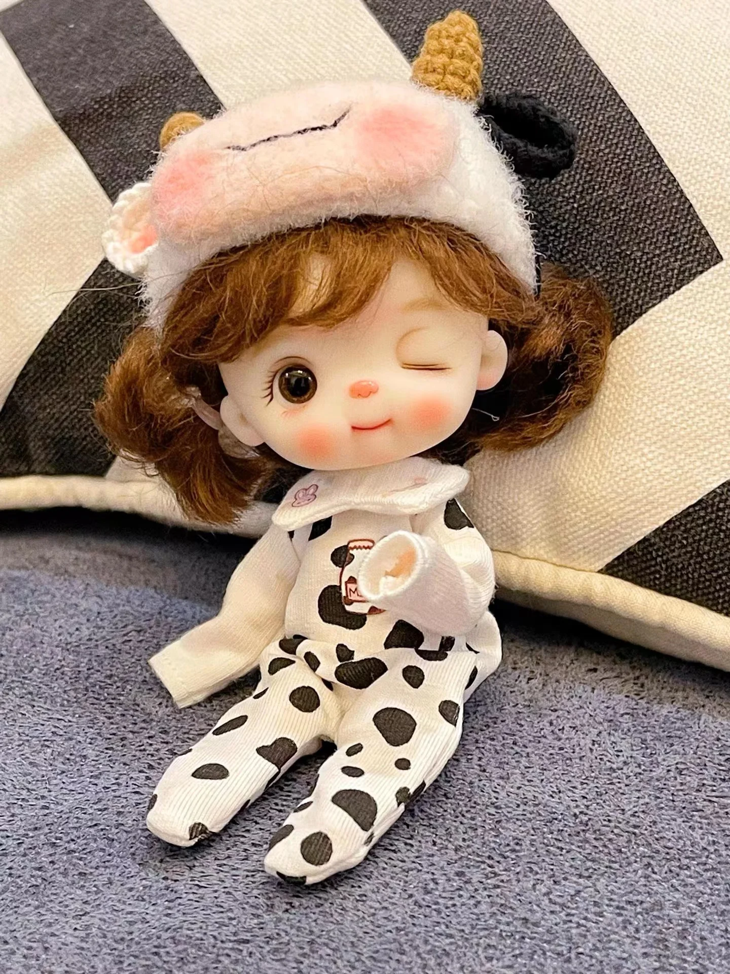 

Ob11 Bjd doll clothes Baby Cow Creeper suit