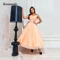 romantic evening dresses glitter strapless belt tea length sleeveless short prom gowns for special occasion 2022